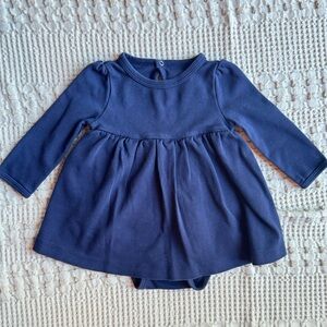 Primary Navy Blue Onesie Dress 6-12months